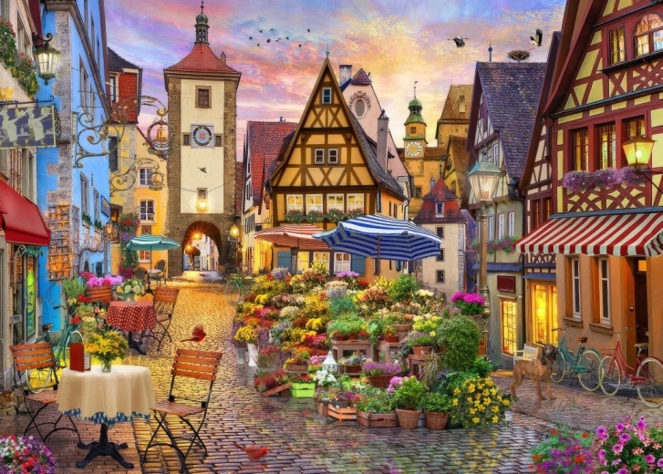 Puzzle Oraș bavarez 500 piese BLUEBIRD