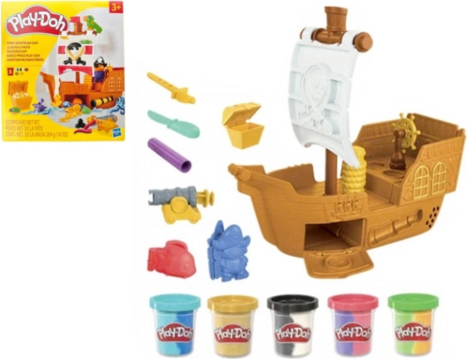 Play-Doh corabie de pirați – set creativ din plastilină