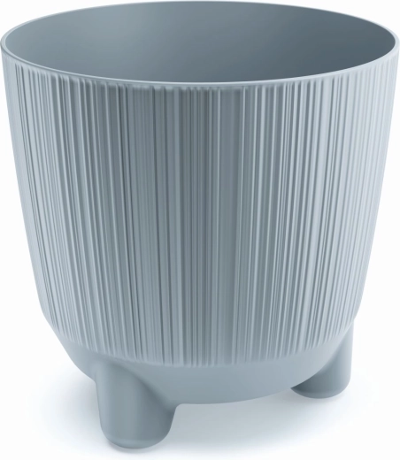Ghiveci cu piciorușe RYFO N 19,5 cm gri deschis