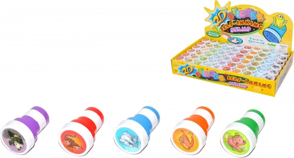 Ștampile 2D cu animale 2,5 × 3,5 cm, set 60 bucăți în cutie