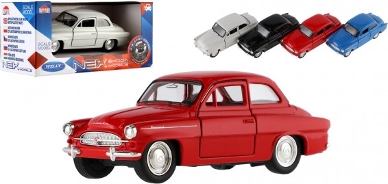 Model metalic de mașină Škoda Octavia 1959 1:34–1:39, 11 cm, rulare liberă