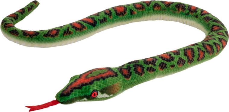 Șarpe de pluș verde cu pete 100 cm