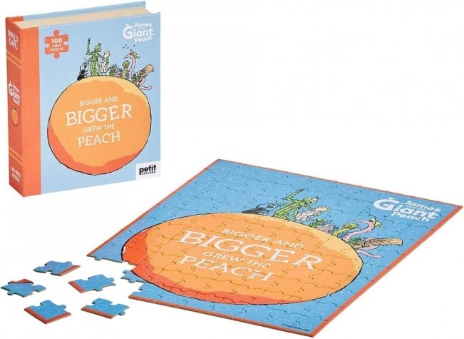 Petit Collage puzzle James și piersica uriașă – 100 de piese