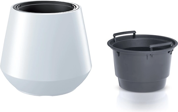 Ghiveci cu inserție HEOS alb 39,5 cm