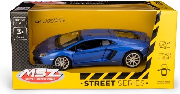 MSZ Lamborghini Aventador Coupé la scara 1:24, albastru
