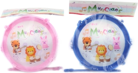 Tobă din plastic pentru copii cu bețe