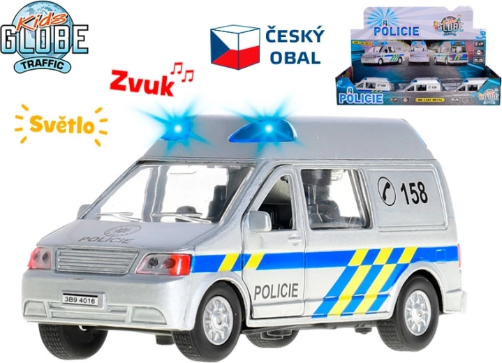 Kids Globe Traffic dubă de poliție cu lumini și sunete 14 cm