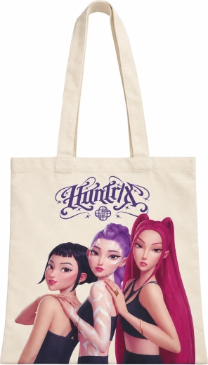 Plasă de cumpărături crem K-Pop Demon Hunters HUNTR/X