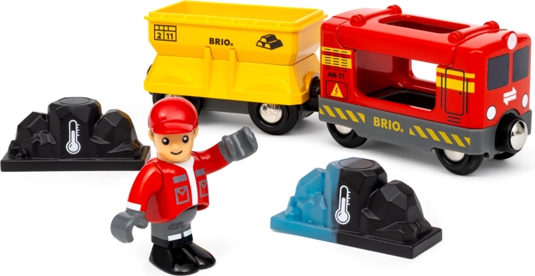 Brio world tren de marfă cu pietre prețioase care își schimbă culoarea