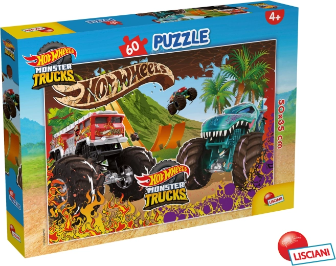 Puzzle Hot Wheels cu 60 de piese, 50 × 35 cm