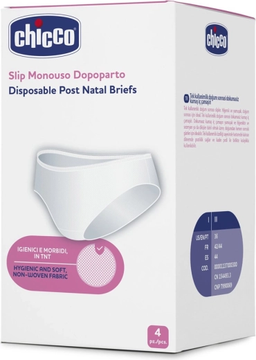 Chicco chiloți postpartum de unică folosință, măr. L, 4 buc.