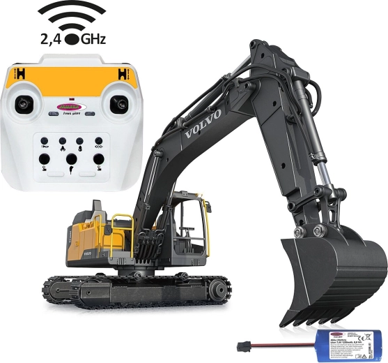 Excavator RC metalic Volvo EC160E la scara 1:16 cu set de demolare