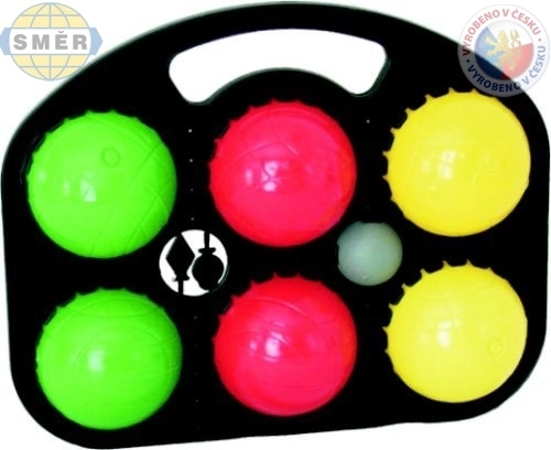 SMĚR joc de petanque din plastic cu 6 bile