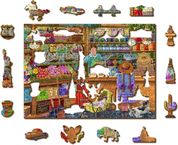 Puzzle din lemn Aventuri Dulci 2 la 1 200 de piese