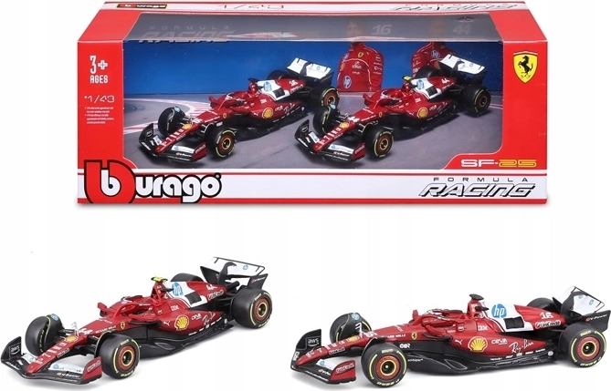 Bburago Ferrari Formula SF-25 pachet cu 2 modele 1:43