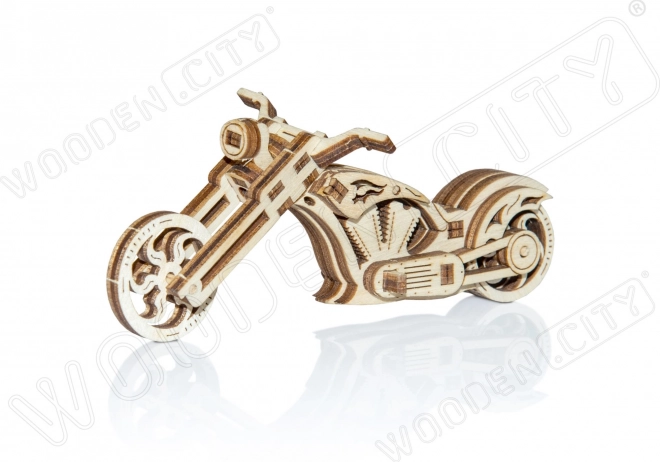Puzzle 3D din lemn motocicletă CHOPPER – mini model, 22 piese