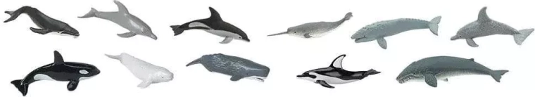 Safari Ltd. balene și delfini – set de 48 de figurine