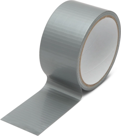 Bandă adezivă argintie întărită cu material textil