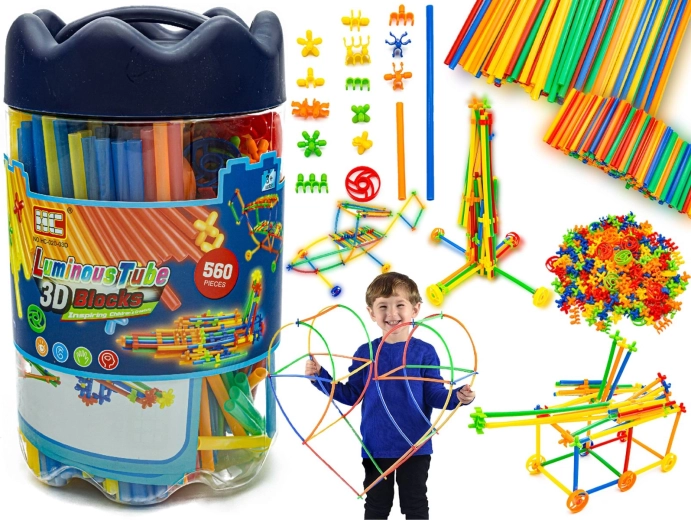 Bețe de construcție luminoase 3D (cca 560 piese)