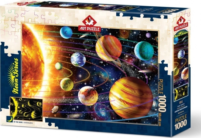 Puzzle iluminat Sistemul Solar 1000 piese