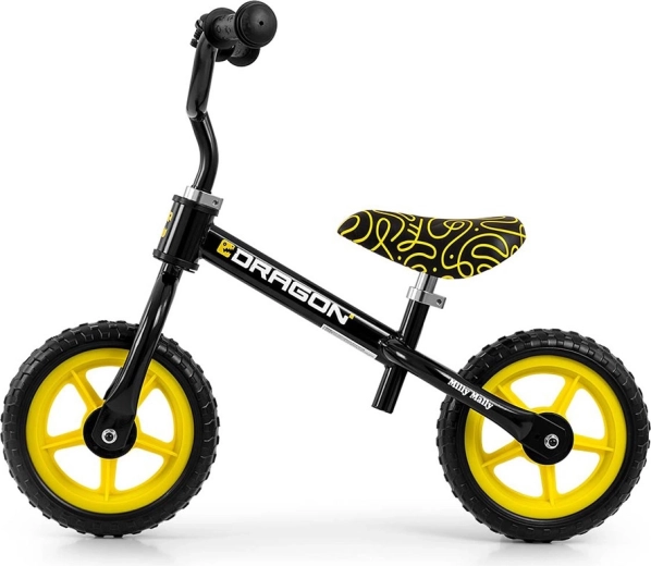 Milly Mally Dragon – bicicletă de echilibru pentru copii, neagră