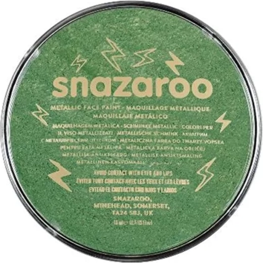 Vopsea metalică pentru față Snazaroo, verde electric, 18 ml