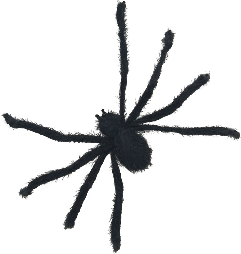 Păianjen negru mare pentru Halloween, 77 cm