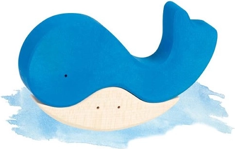 Puzzle din lemn When the whale found a friend - 1 buc