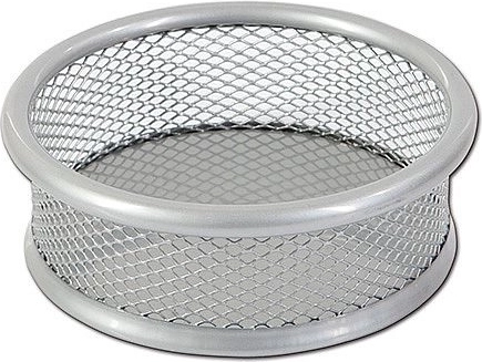 Pahar metalic pentru agrafe CONCORDE, argintiu