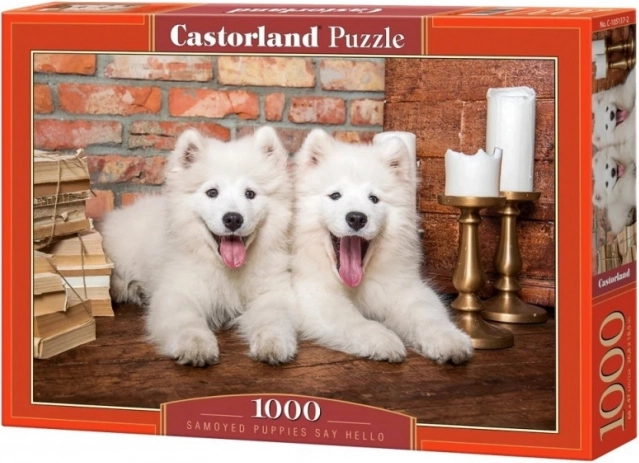 Puzzle 1000 piese Pui Samoyed Salută