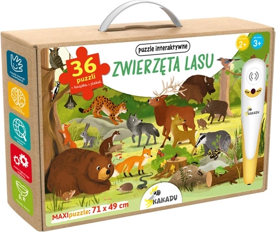 Puzzle vorbitor Kakadu – animale din pădure