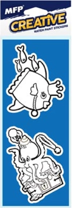 Pictură cu apă – autocolante din spumă, set 2 buc, mix de motive