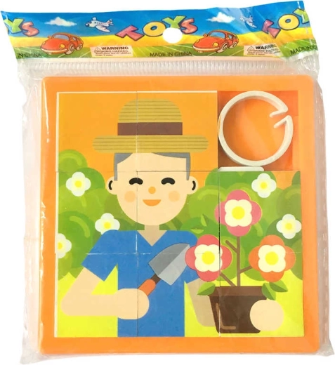 Puzzle glisant pentru copii – grădinar 8 × 8 cm - 1 bucată