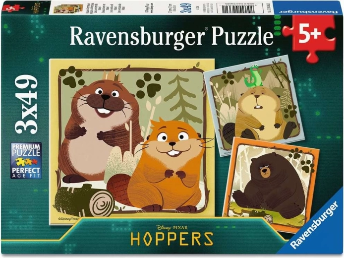 Puzzle Ravensburger O escapadă în sălbăticie 3×49 piese