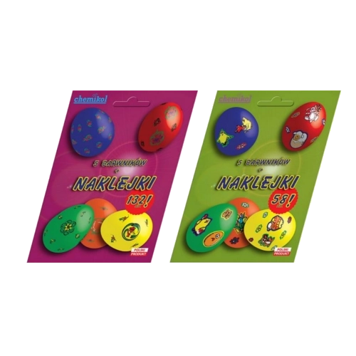 Set de Paște pentru decorarea ouălor CHEMIKOL – coloranți alimentari și autocolante