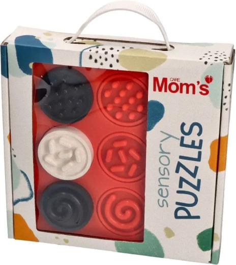Inele puzzle senzoriale cu contrast 6m+ Mom's Care