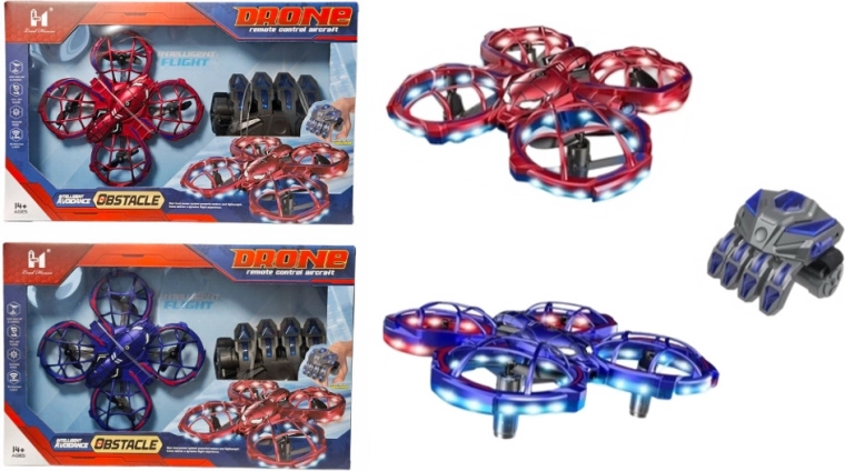 Dron telecomandat cu iluminare LED și control prin gesturi
