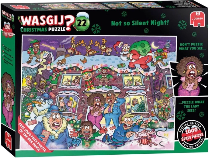 JUMBO WASGIJ Christmas 22: O noapte nu tocmai liniștită! puzzle 2 x 1000 de piese