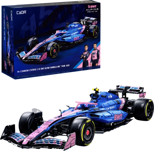 Set de construcție CaDA BWT ALPINE F1 A525 – monopost de curse 1:8, 2173 piese