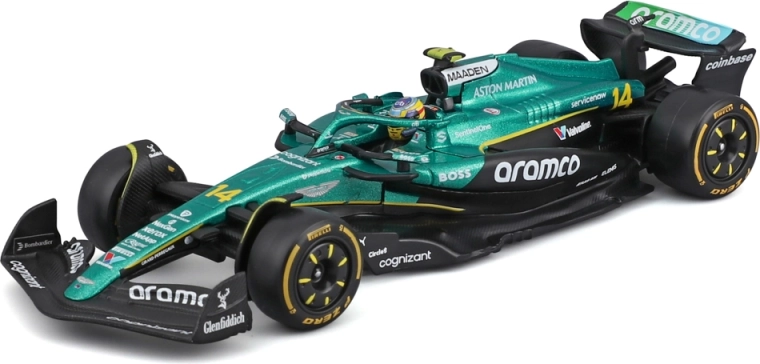 Bburago Aston Martin AMR25 2025 #14 Fernando Alonso 1:43 în cutie decorativă