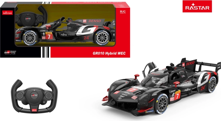 Mașină RC Rastar Toyota Gazoo Racing GR010 Hybrid 1:14 neagră