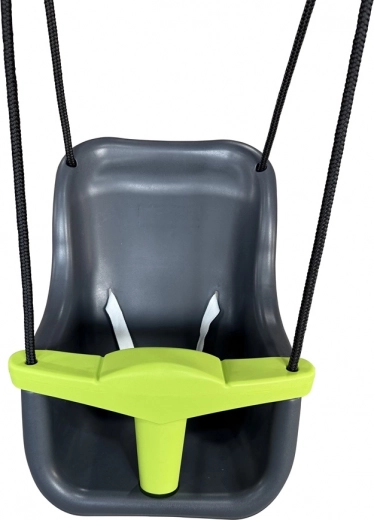 Leagăn pentru copii din plastic cu centură de siguranță, antracit