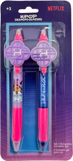 Set de pixuri cu gel ștergibile K-Pop Demon Hunters HUNTR/X - 2 buc.
