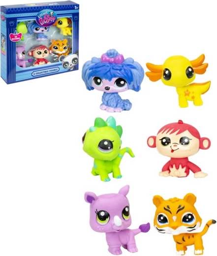 Radiere Littlest Pet Shop – set de 6 animăluțe