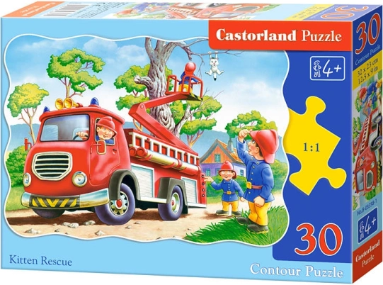 Puzzle cu 30 de piese – salvarea pisoiașului – Pisoiaș