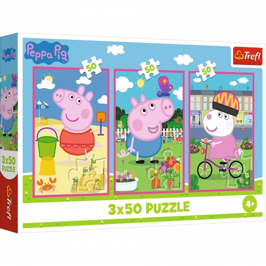 Puzzle 3x50 Peppa Pig - Puterea prieteniei
