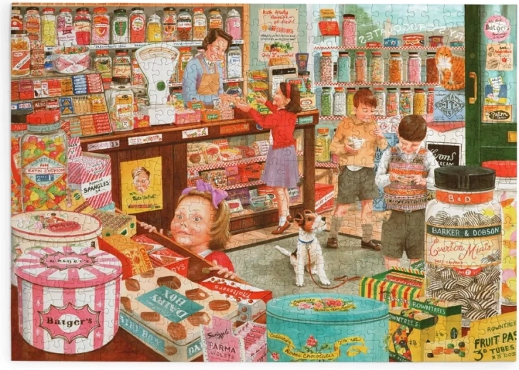 House of Puzzles Puzzle Magazinul de dulciuri, 500 de piese mari