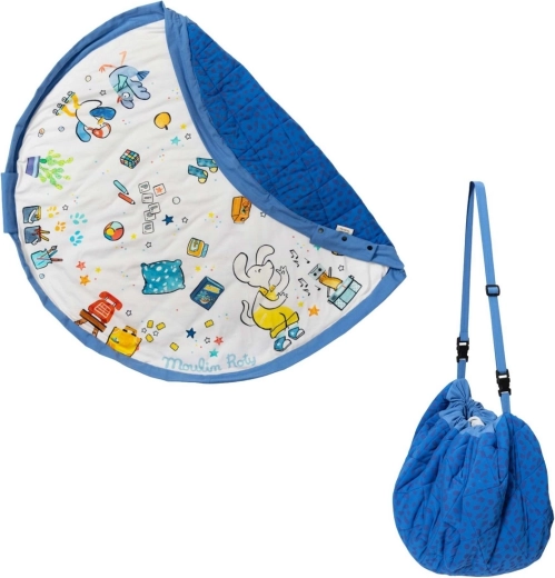 Play and Go Noomad soft pătură de joacă și sac pentru jucării Puce & Pilou by Moulin Roty