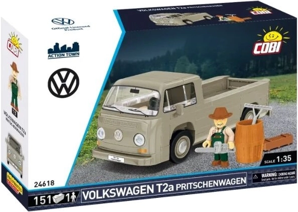 COBI Volkswagen T2a Pritschenwagen – set de construcție 1:35 cu figurină