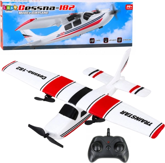 Avion RC din spumă Cessna 182 cu telecomandă 2,4 GHz
